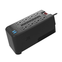 Forza - Automatic voltage regulator - AC 110 V - 8 Outlets - 1200 VA - 600W NEMA 5-15 2-USB