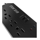 Forza FVR-1011USB Automatic voltage regulator - AC 115 V - 500 Watt - 1000 VA - output connectors: 4 - black