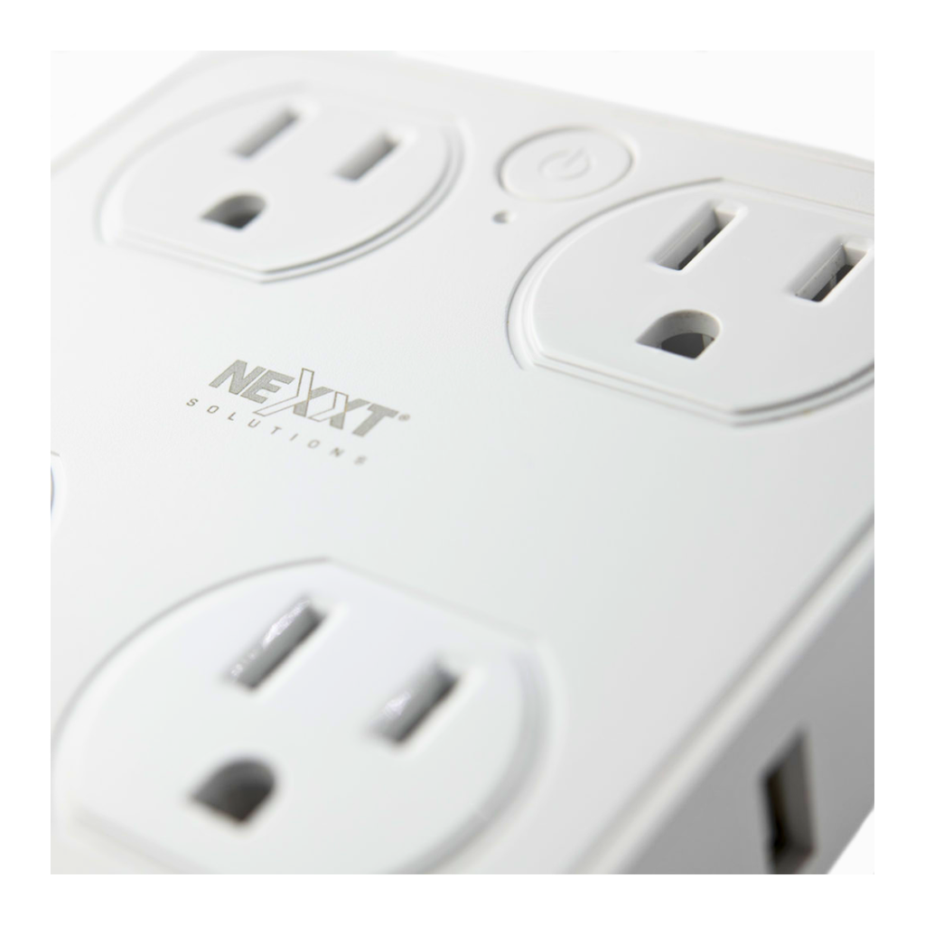 Nexxt Solutions Connectivity 4 Outlet & 4 USB - Conexion Wi-Fi - 4 toma corriente - 4 puertos USB - Compatible con Amazon Alexa y Google Assistant - 1875 W de potencia maxima - 900 joules