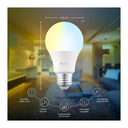 Nexxt Solutions Connectivity Light Bulb A19 CCT 110V - Conexion Wi-Fi - Bombillo de luz blanca regulable - Compatible con Amazon Alexa y Google Assistant - 800 Lumen - 9W (Equivalente a 60 W) - 110 V /220 V