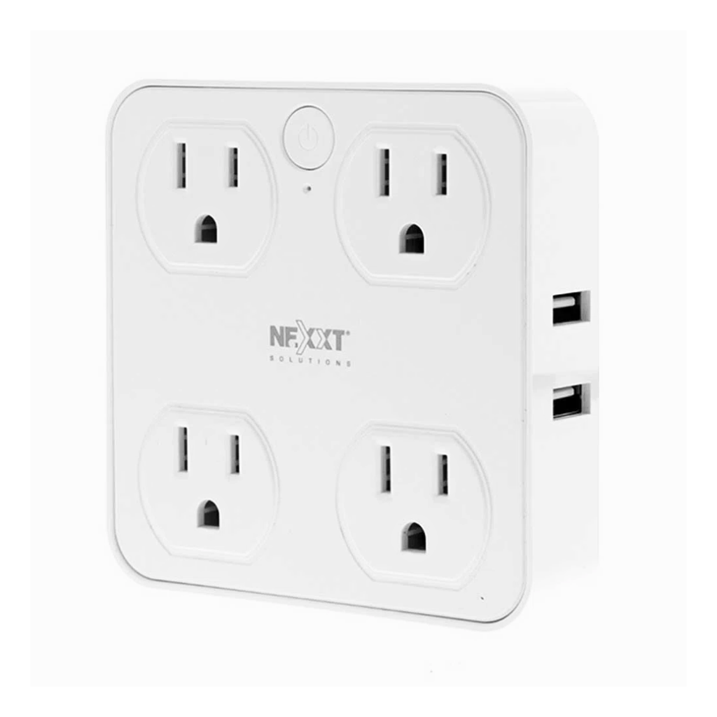 Nexxt Solutions Connectivity 4 Outlet & 4 USB, tomacorriente